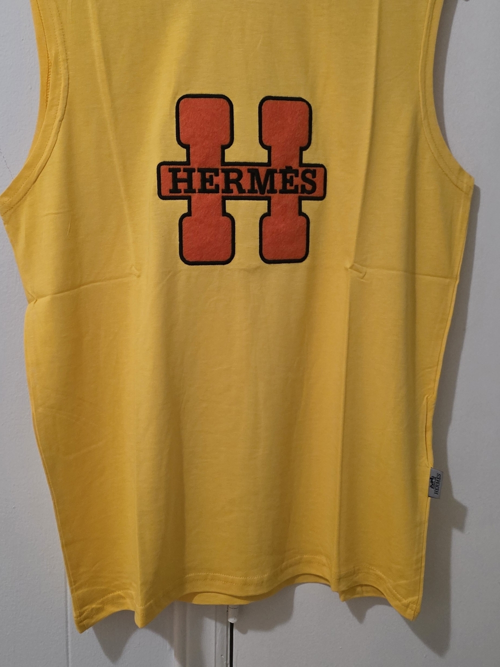 Hermès Yellow Logo Tank Top